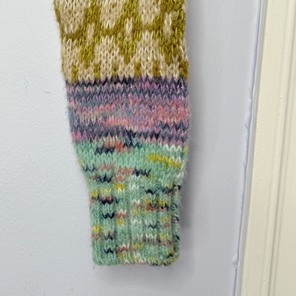NWT! Urban Outfitters Turner Cropped Fairisle Sweater blue purple size Small - Picture 3 of 9